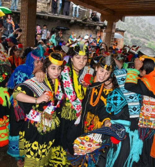 The Kalasha Valleys are valleys in Chitral District in northern Pakistan. The valleys are surrounded by the Hindu Kush mountain range. The inhabitants of the valley are the Kalash people, who have a unique culture, language and follow a form of ancient Hinduism.As such, the Kalasha Valleys are a source of attraction for Pakistanis as well as International tourists.